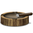 Ash tray and habano icon